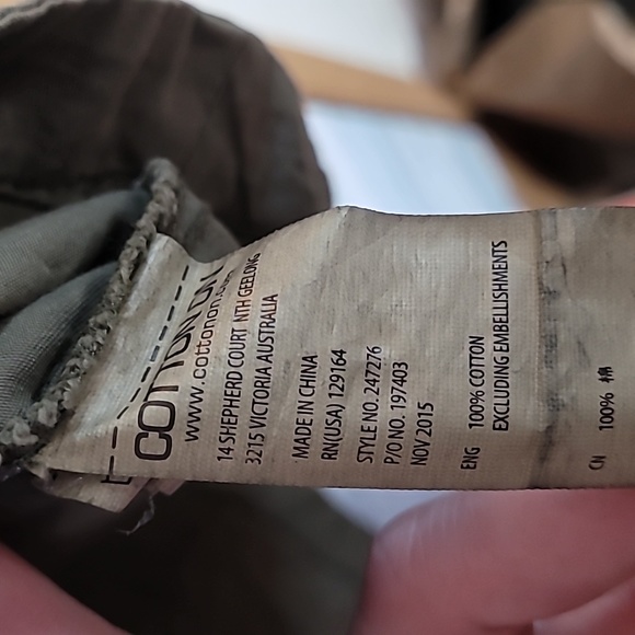 Cotton On 100% Cotton Full Zip Hooded Utility Jacket Size 10 - Picture 4 of 7